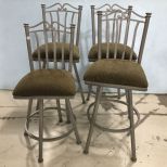 Four Modern Swivel Bar Stools