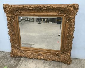 Large Ornate Gold Gilt Beveled Mirror