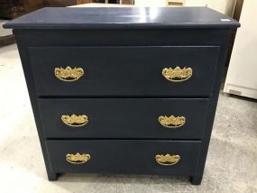 Painted Modern Chippendale Style Commode Chest