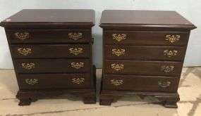 Pair of Ethan Allen Early American Cherry Night Stands