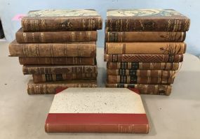 Group of Decorative Vintage Leather and Paper Books
