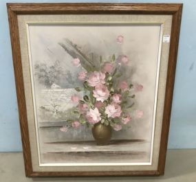 Signed Still Life Bouquet Painting