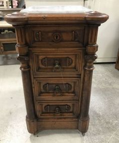 Antique Victorian Style Marble Top Commode/Night Stand