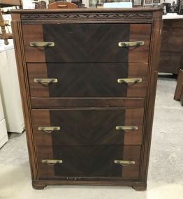 Walnut Depression Era Chest of Drawers