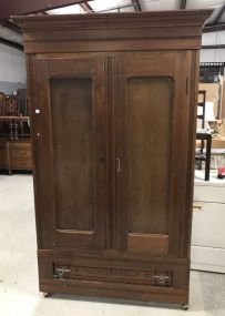 Antique Victorian Style Double Door Armoire