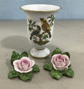 Kaiser Germany Porcelain Flowers and Vase