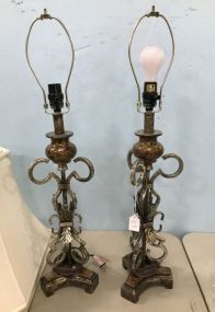 Pair of Decorative Rustic Lamps