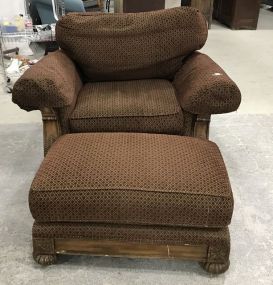 Clayton Marcus Upholstered Arm Chair and Ottoman