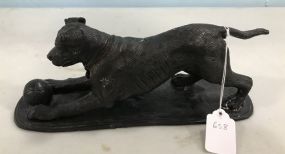 Vintage Dog Metal Statue