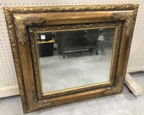 Modern Gold Gilt Beveled Wall Mirror