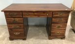 1980's-90's Pine Kneehole Writing Desk