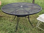 Black Iron Patio Table