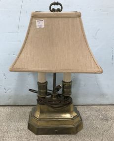 Colonial Style Brass Two Arm Desk Lamp