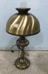 Vintage Brass Globe Lamp