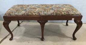 Vintage Queen Anne Mahogany Bench