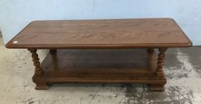 Ethan Allen Maple Rectangle Coffee Table