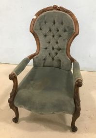 Antique Walnut French Style Parlor Chair