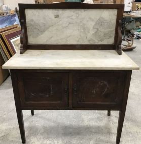 Antique Mahogany Marble Top Wash Stand