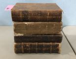 Four Antique Leather Books