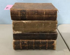 Four Antique Leather Books