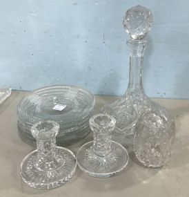 Group of Clear Glass Pieces