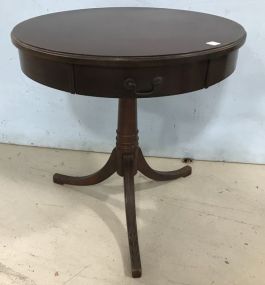 Mahogany Round Drum Table