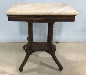 Victorian Style Marble Lamp Table