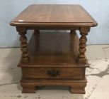 Ethan Allen Oak Lamp Table