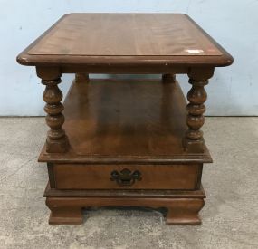Ethan Allen Oak Lamp Table