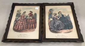 Pair of Miroir Des Modes Prints