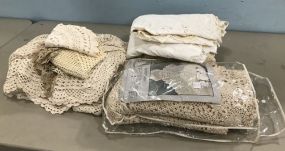 Group of Crochet Table Clothes and Runners