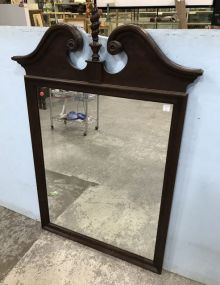 Broken Pediment Cherry Wall Mirror