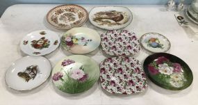Ten Hand Painted Collectible Plates