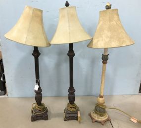 Three Modern Pole Lamps