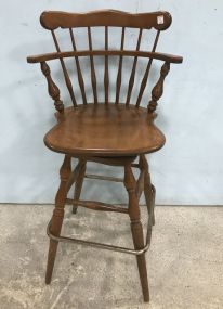 Vintage Colonial Style Bar Stool
