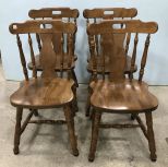 Four Primitive Style Side Chairs