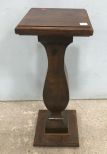 Ethan Allen Stained Pine Pedestal