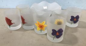 Frosted Glass Cups and Bowl