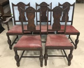 Six Depression Era Dining Chairs