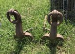 Antique Iron Andirons