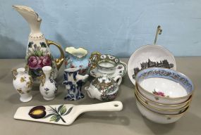 Group of Hand Painted Porcelain Pottery