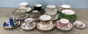 Group of Demi Tasse Cups and Saucers