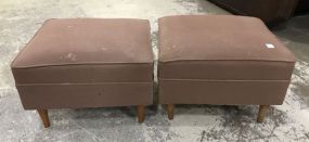 Pair of Mid Century Ottomans