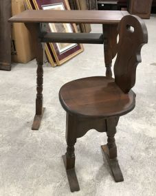 Vintage Small Telephone Desk and Chair