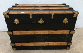 Antique Streamer Flat Top Trunk