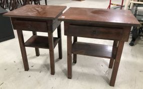 Pair of Pressed Wood Side Tables