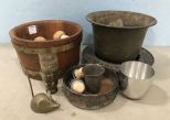 Decorative Buckets, Glass, and Bottle Caps