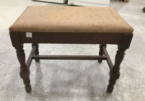 Vintage Mahogany Vanity Stool