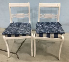 Pair of White Painted Duncan Phyfe Chairs