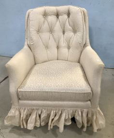 Upholstered Swivel Arm Chair